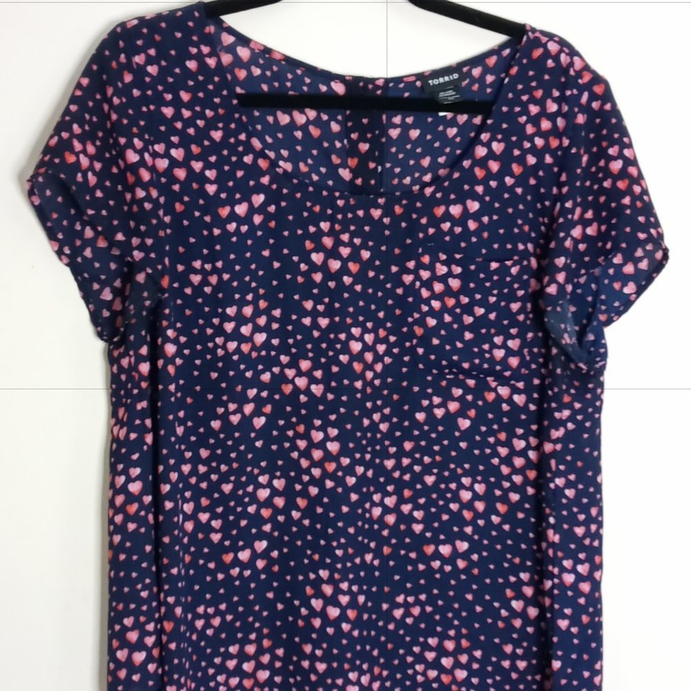 Torrid Heart Print Blouse